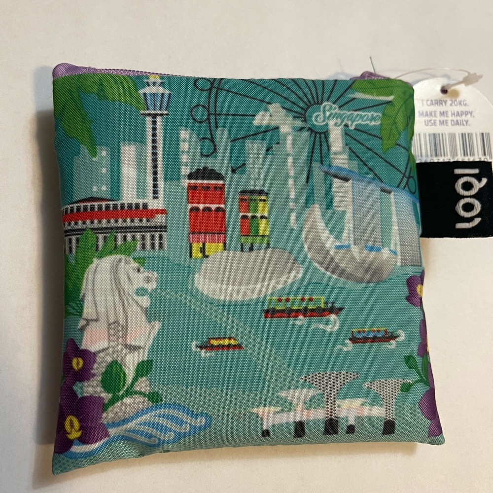 Brand new Foldable Lightweight Nylon Singapore Shopping Tote Eco Bag Reusable